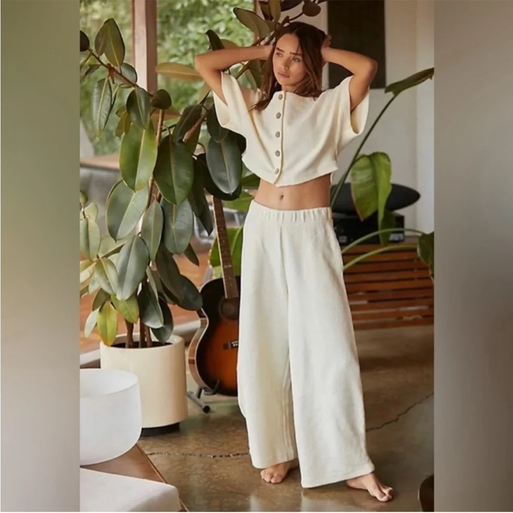 NWT Set  Free People x Revolve Changing Tides crop top and pants 2 piece set